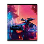 Тетрадь ученическая общая, выборочный лак, A5+ 96 л. на скобе 65 г/м², белизна 100 %, 5 шт, клетка, 01126 Микс-На закате, Светоч Т80