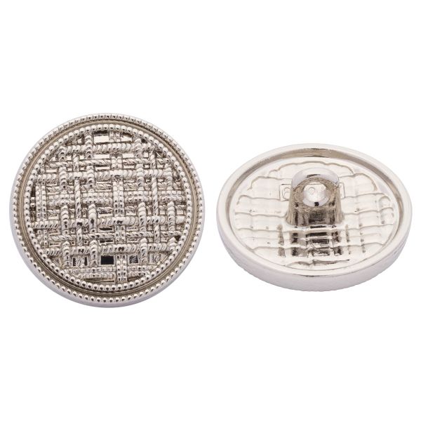 Пуговицы на ножке 28L=18 мм, металл, Silver (серебристый), 10 шт, MP06