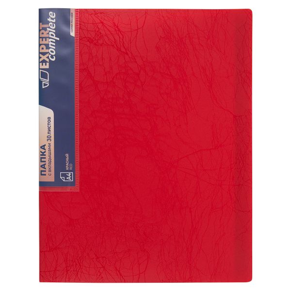 Папка с вкладышами 30 л. A4 600 мкм 20 мм, волокно, 6 шт, красный new EC211630004, Expert Complete