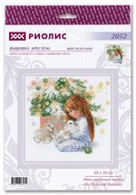 Набор для вышивания нитками Риолис, Мои любимые зайки, 30х30 см
