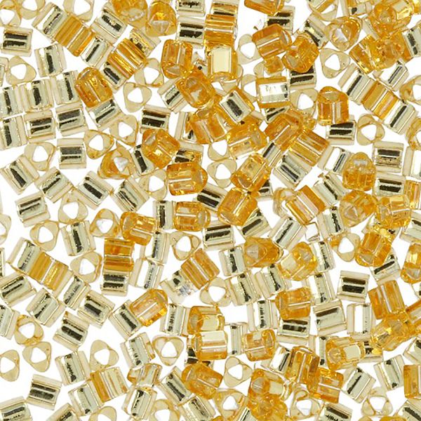 Бисер Toho 11/0 Triangle 3 (2.2 мм), 25 г (5х5 г), 0022B золотистый