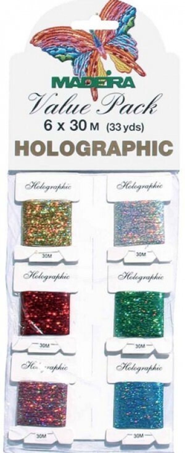 Швейные нитки (набор) Holographic (6х30 м), 1 шт, 9702