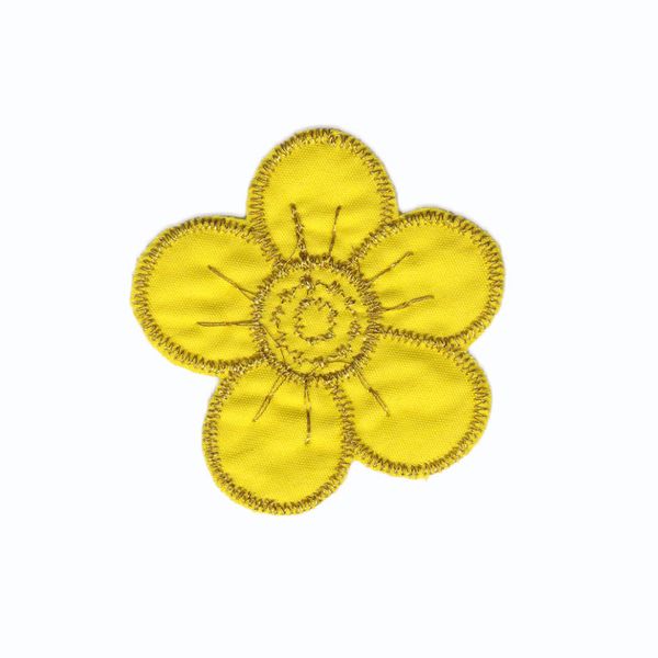 Термоаппликация Цветок, 45х45мм 10 шт (золото), 29340