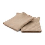Манжеты трикотажные 8.0х9.5 см, 1 пара, средней плотности 14 кл, 1х1, средней плотности, 8091 бежевый
