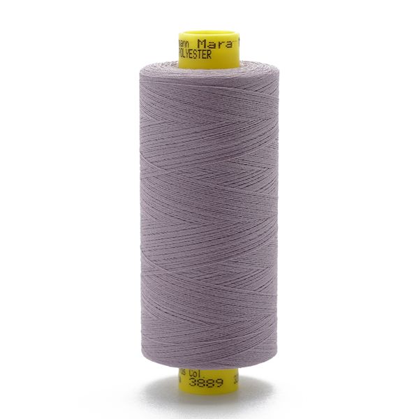 Нитка особо тонкая Gutermann Mara №150 (150/2), 1000 м, 713953, цв. 3889 пепельно-сиреневый, 1 катушка