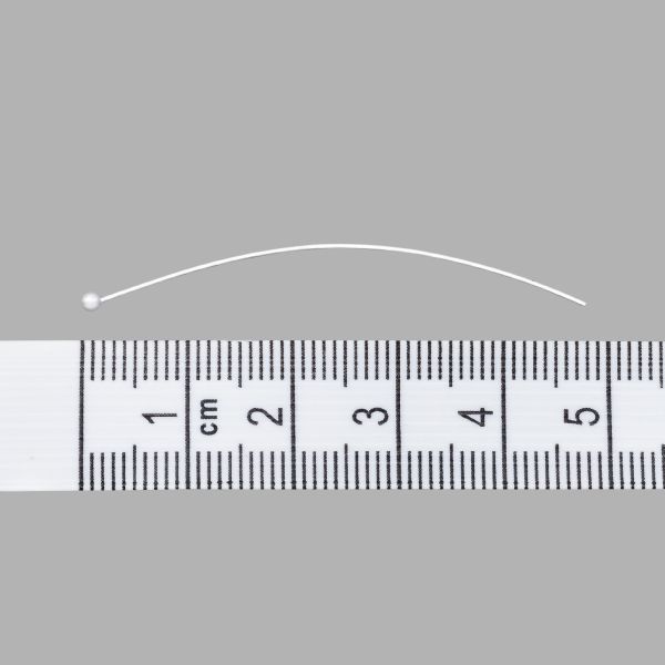 Штифты с шариком 5см, 50 шт/упак, Astra&Craft (Серебро), 4AR192