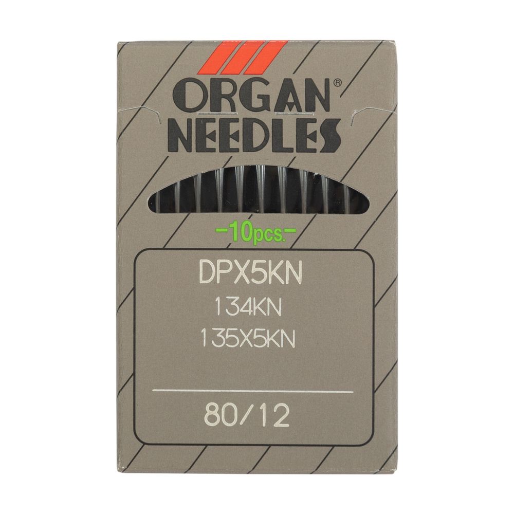 Иглы для промышленных швейных машин Organ DPх5KN, 10 шт, 080 Иглы для промышленных швейных машин Organ DPх5KN, 10 шт, 080