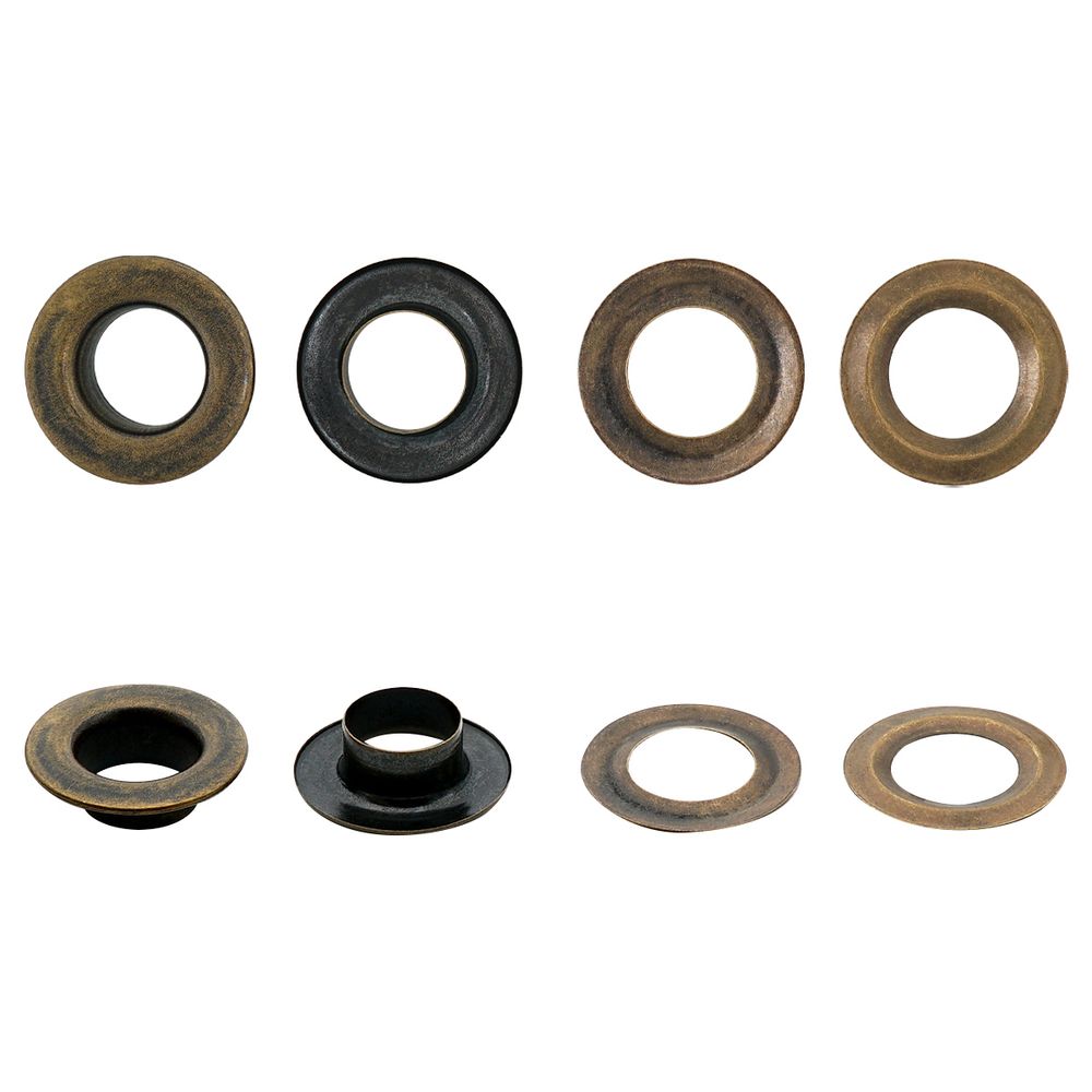 Люверсы металл ⌀13.0 мм (внутр.), h7 мм (внутр.), №28, металл, New Star, антик, уп≈100 шт