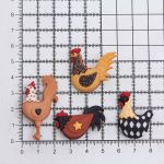 Пуговицы-фигурки Курятник пластик, 4 шт, Dress It Up