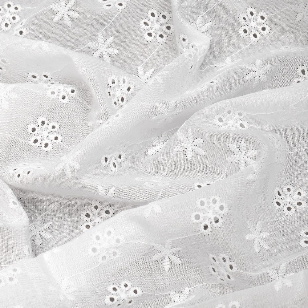 Ткань шитьё (прошва) 100 г/м², 150 см / 15 метров, TBY.Emb.1 белый