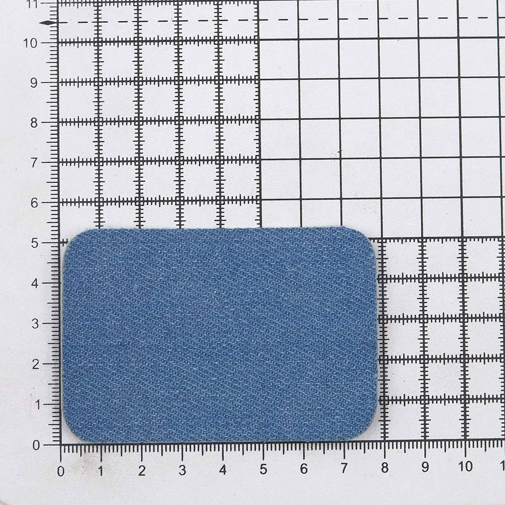 Термозаплатка, джинс, 52x78мм (голубой (blue1)), AZ08, 10 шт