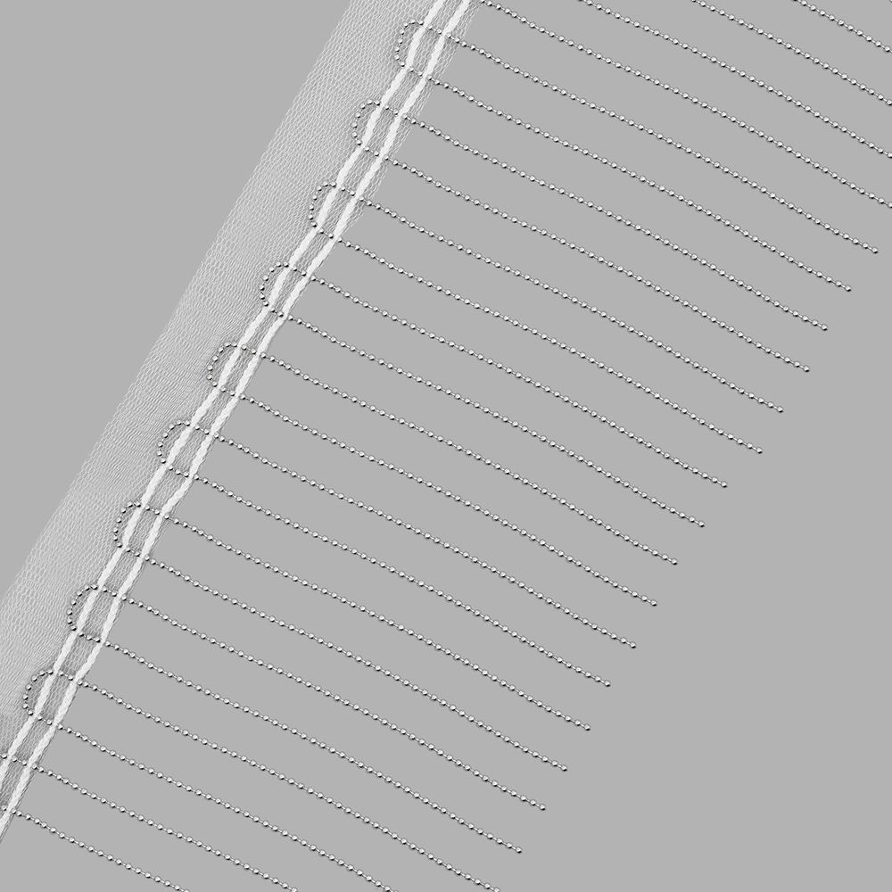Бахрома отделочная металлическая 100.0 мм, / 9.14 метра, белый
