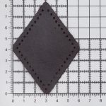 Заплатки пришивные из кожи, ромб 6х8,4см с перфорацией, 2 шт, 100% кожа, 03 темно-коричневый, 9115