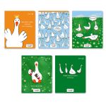 Тетрадь ученическая общая A5+ 60 л. на скобе 65 г/м², белизна 100 %, 10 шт, клетка, 01113 Бу-га-га, Светоч Т70