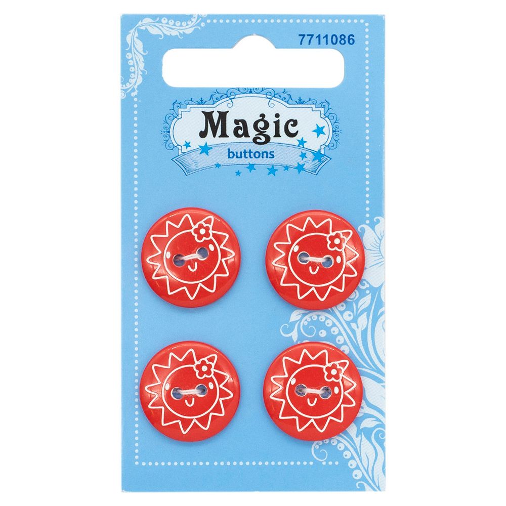 Пуговицы детские Солнце (BBL7C77-28L) 4 шт, Magic Buttons