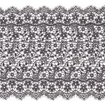 Кружево гипюр (плетёное) широкое 150 мм / 10 м, серый, Gamma GGM-15001