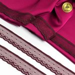 Кружево эластичное (стрейч) 25 мм, 8028, цв.076 сливовое вино уп.50м, Kruzhevo