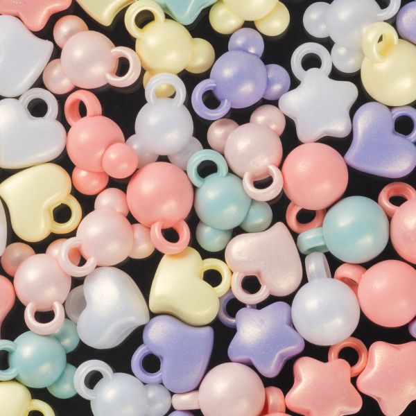 Набор бусин для рукоделия Ассорти 10х50 г, №01 ушки / ассорти, Hobbius DFMP-50