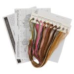 Набор для вышивания нитками Klart, Зайка в шляпе, 15.5x17 см