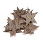 Декоративные элементы из коры дерева "Звезда", 7см, 12 шт, нат/дерево