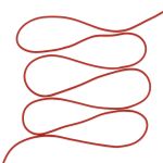 Резинка шляпная (шнур эластичный) ⌀2.0 мм / 30 метров, красный