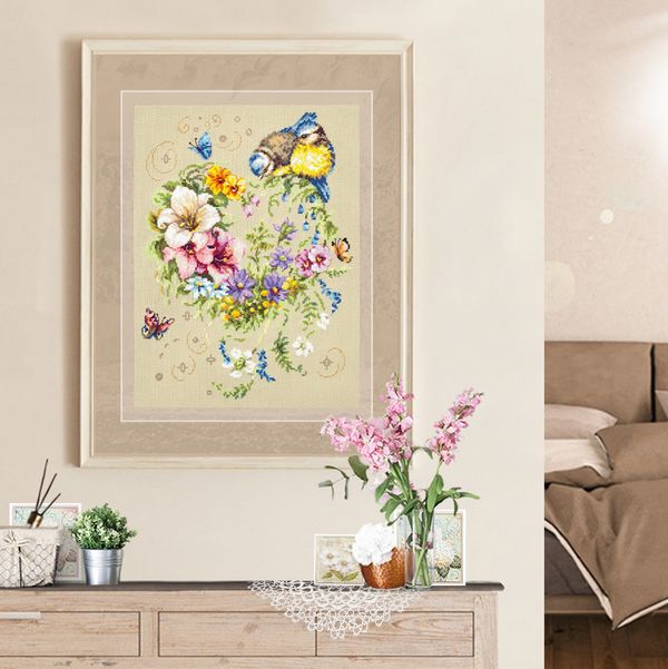 Набор для вышивания нитками Чудесная игла, Мелодия Сердца 26х34 см