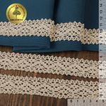 Кружево вязаное (тесьма) 25 мм, диз. 297, цв.01 натуральный, уп. 25 м, Kruzhevo