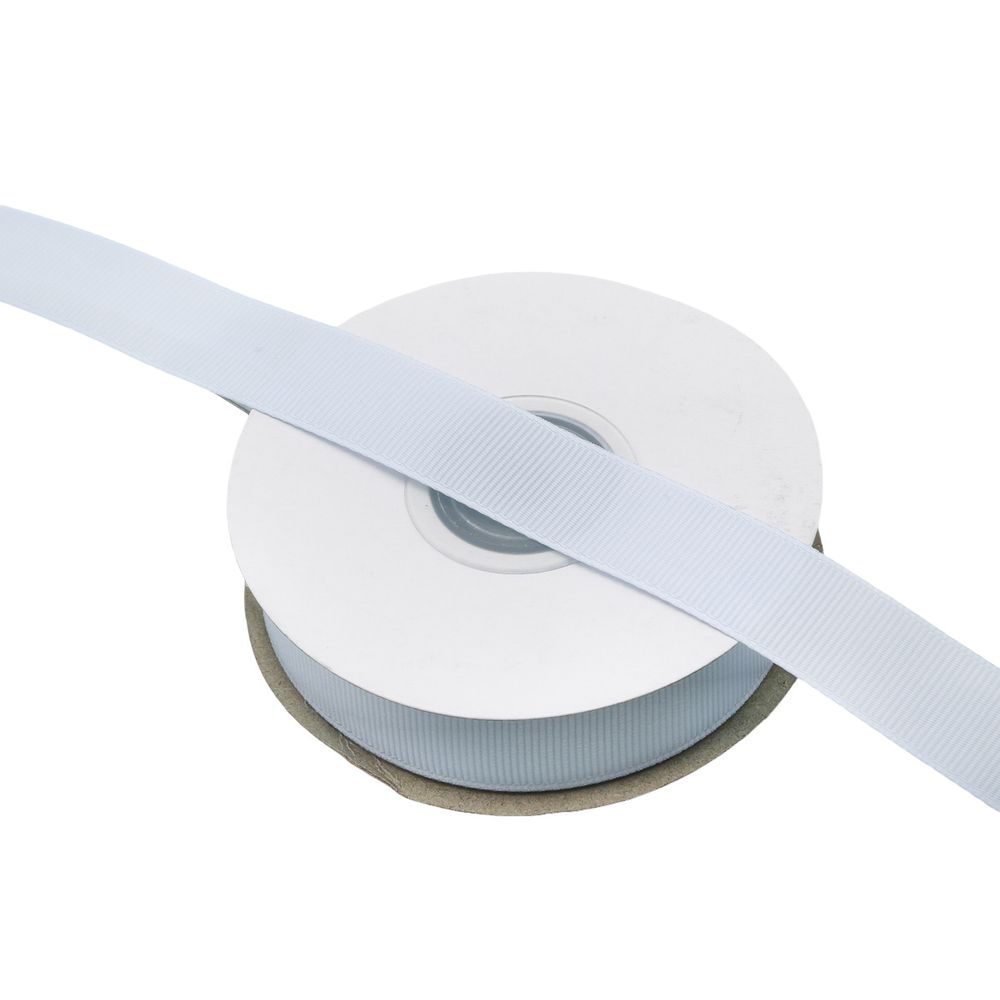 Лента репсовая (в рубчик) 20.0 мм, 130 св.голубой, уп.18,28 м