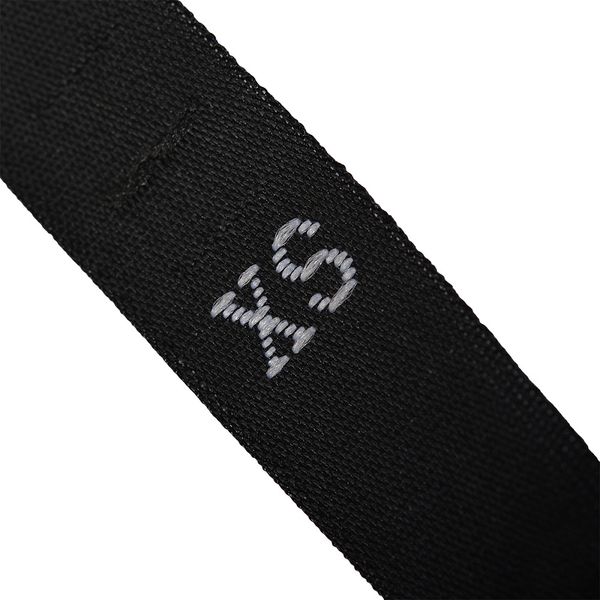 Этикетка-размерник жаккардовая тафта, размер XS черный 10х32 мм, 500 шт