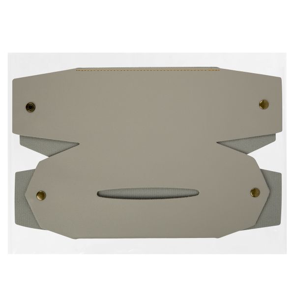 Салфетница 17х10х10 см, искусственная кожа, №01 серый, Stilerra PFH-042