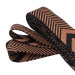 Стропа (ременная лента) 38 мм / 3 метра, [40 г/пог.м], с принтом 2-сторонняя, D169 коричневый/черный, 3Al354