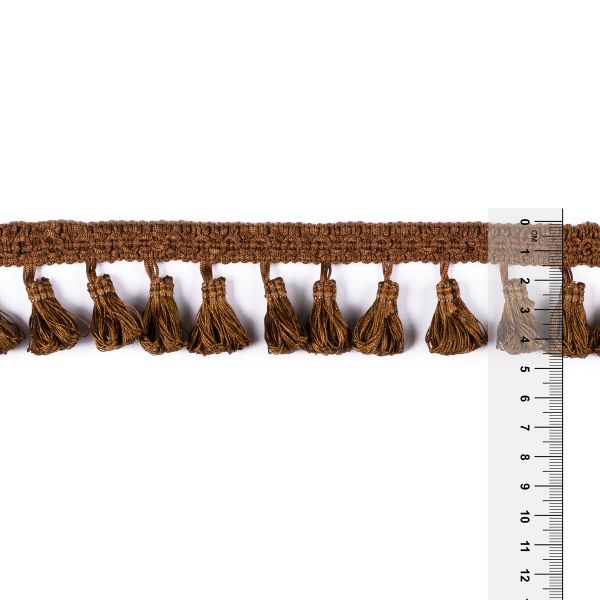 Бахрома отделочная 45.0 мм / 10 метров, с кистями, 201т.коричневый, Gamma 555