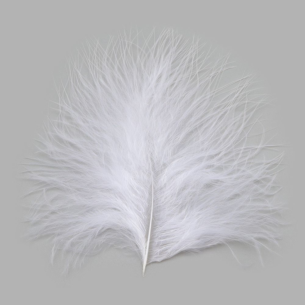 Перья декоративные 5-10см, 25 шт, H-81 белый