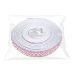 Лента (тесьма) жаккардовая 38.0 мм / 25±1 метров, для пояса, рис 9860 бело/красный №2, Gamma С3822