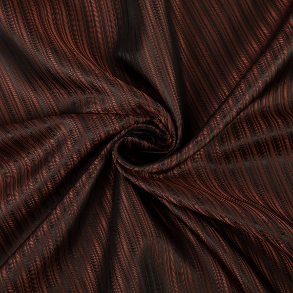 Ткань подкладочная (таффета) с рисунком 96 г/м², 500х145 см, 021 коричневый в полоску, Gamma JTR