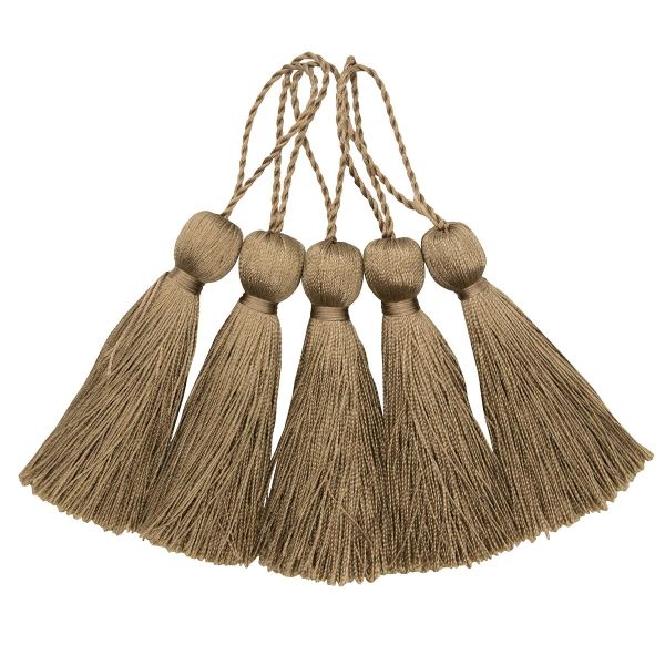 Кисти шторные 70.0 мм, вискоза, цв.107 т.бежевый, 5 шт