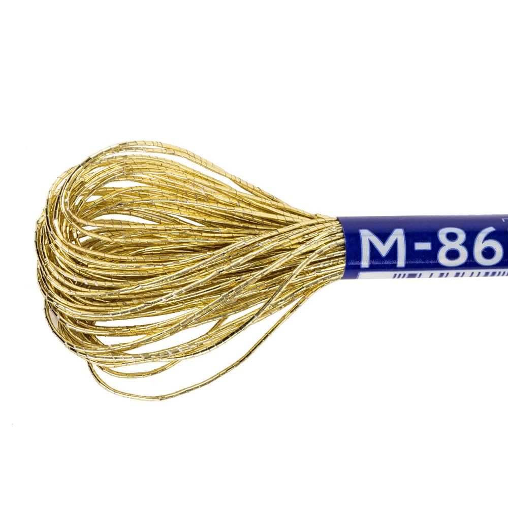 Мулине Gamma металлик JT 12 мотков по 11 метров, М-86 золотистый, Gamma MOULINE