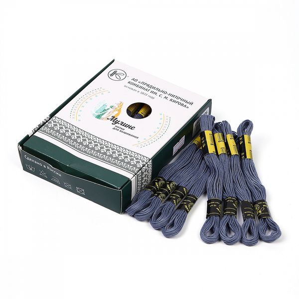 Мулине ПНК им.Кирова цв.7006 т.серый, 24 мотка по 8 метров