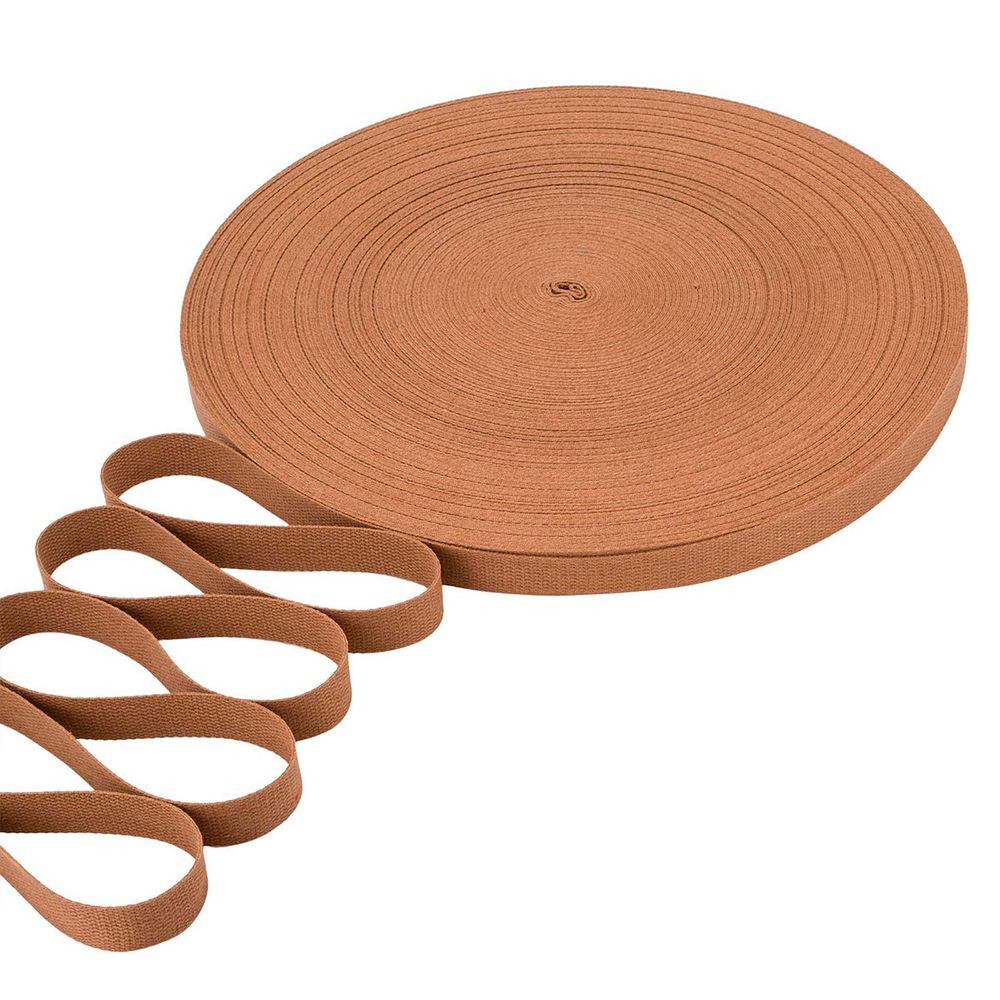 Стропа (ременная лента) 26 мм / 100 метров, [17.55 г/пог.м], матовая, имитация хлопка, 63 т.бежевый, 3Al357