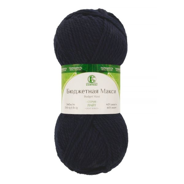 Пряжа Камтекс Бюджетная Макси / уп.4 мот. по 150 г, 140 м, 173 синий
