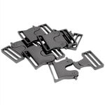 Фастекс (пряжка трезубец) металл 38 мм, 59x43 мм, чер.никель, 6 шт