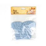 Кофта вязаная мини (ручная вязка), ширина 8см длина 9см рукав 5см цв.голубой