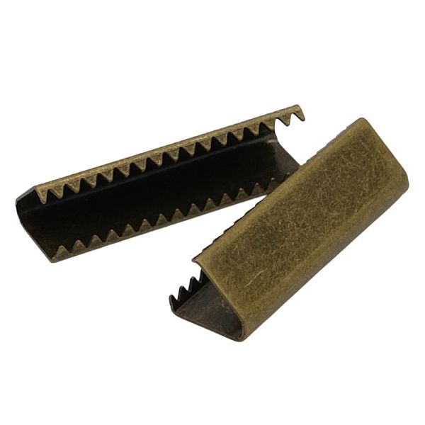 Зажим для ленты/стропы 7х25 мм, бронза, 50 шт