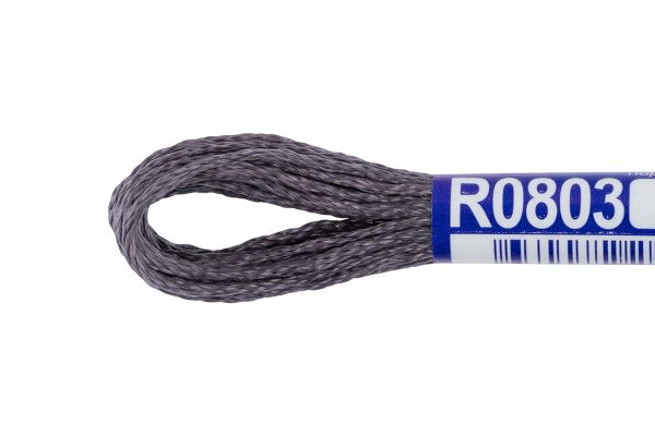 Мулине Gamma вискоза 100%, цв.R0803 серый, 12 мотков по 8 метров
