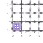 Пуговицы 4 прокола 18L (11мм), квадрат, пластик (col.04 сиреневый), CB_M-26, 144 шт