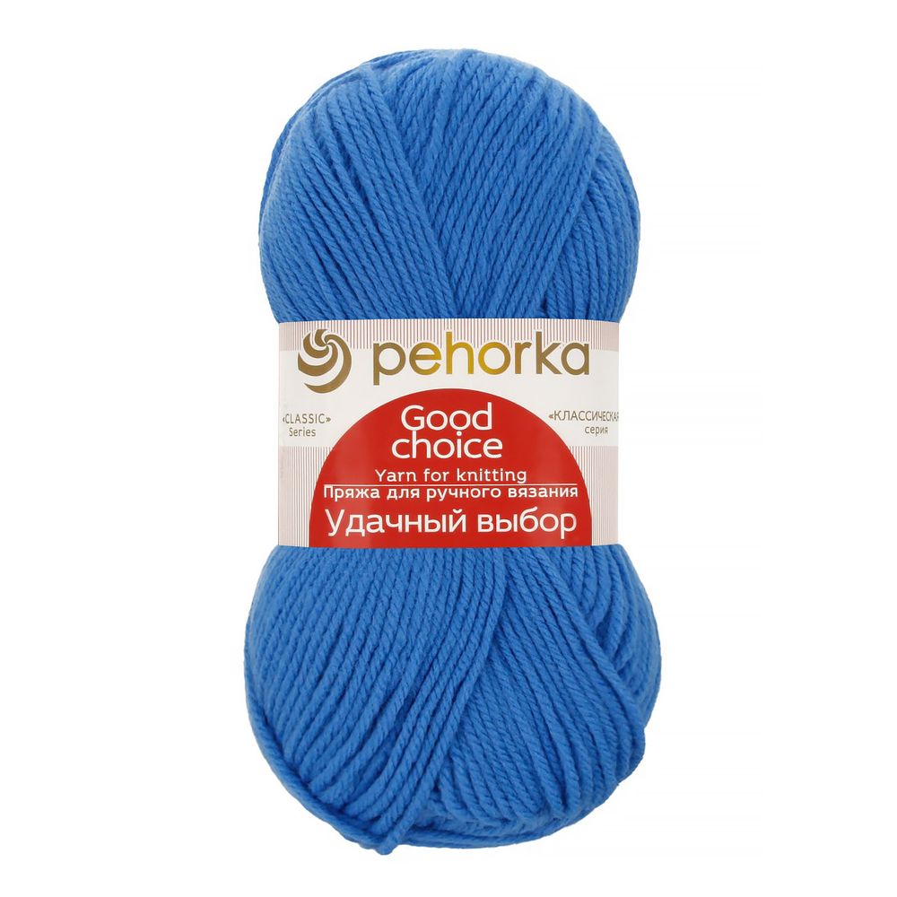 Пряжа Пехорка Удачный выбор / уп.5 мот. по 100 г, 200 м, цв.520 голубая пролеска