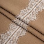 Кружево шантильи (реснички) на сетке 82 мм / 30 метров, белый, 3AR1278