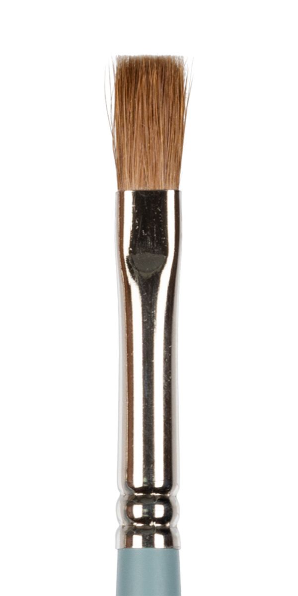 Кисть колонок плоская №08, 10 шт, короткая ручка, Vista-Artista 20232-08