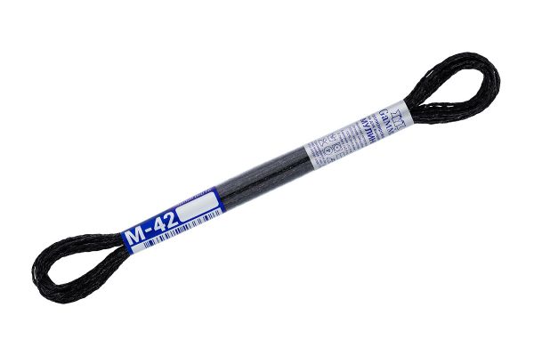 Мулине Gamma полиэстер 100%, цв.М-42 черный, 12 мотков по 6 метров