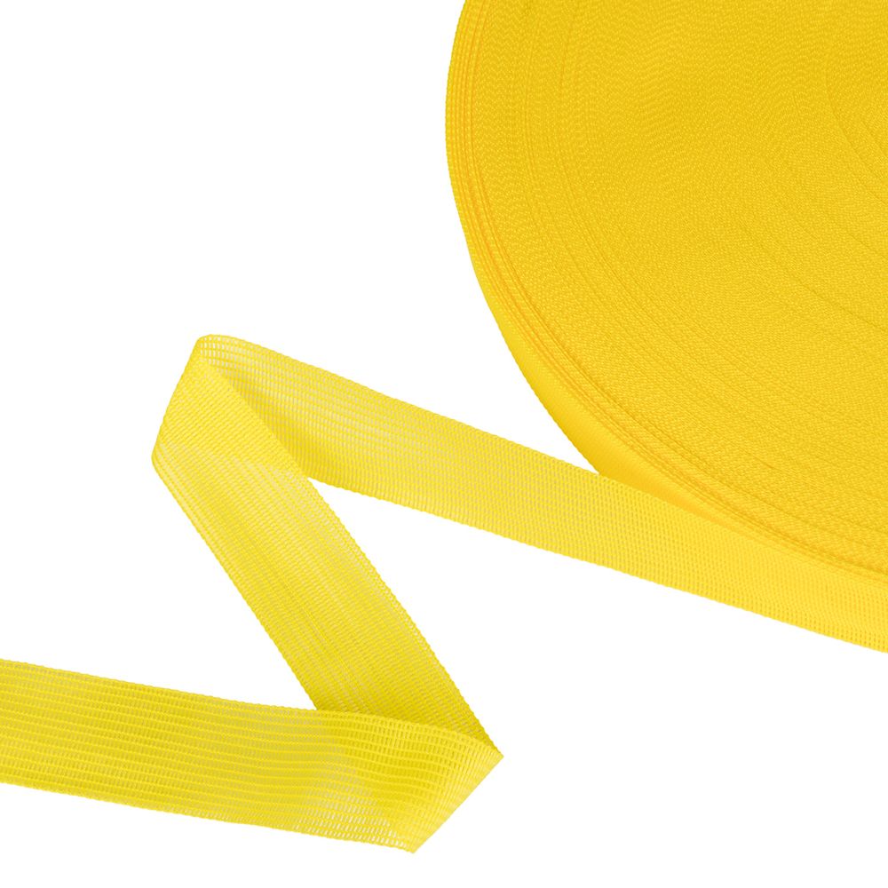 Тесьма (лента) окантовочная 22 мм / 100 метров, 504 желтый, Gamma 022 О ЦВ